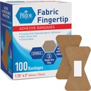 MED PRIDE Steril Fingertip Fabric Bandages 1,75in X 3in Hypoallergenic klebrig Latex-Free 100 greve