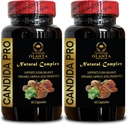 Generisk Candida PRO - Naturlig Herbal Oregano og Caprylsyre, Digestiv Helse, probiotika, Candida Detox, Black Walnut, Wormwood - 2 Flasker