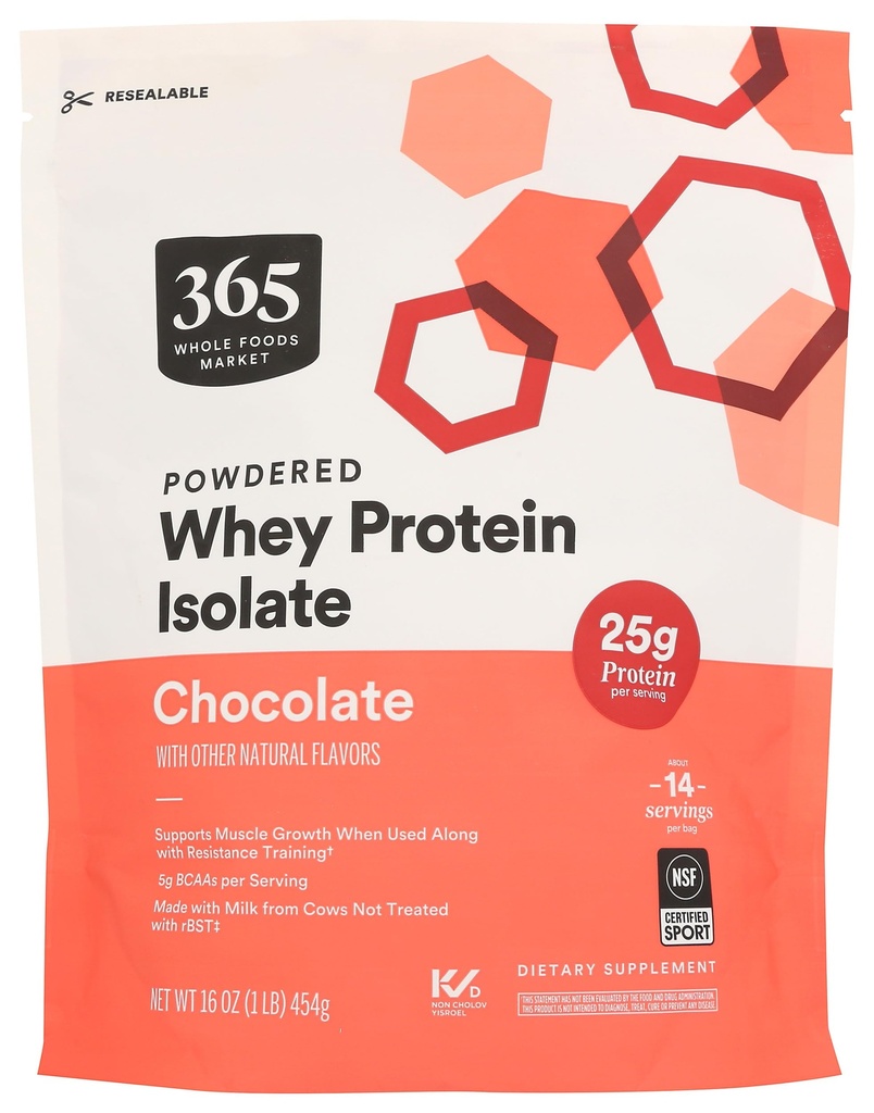 365 av Whey Protein Isolate, Sjokolade, 16 Ounce