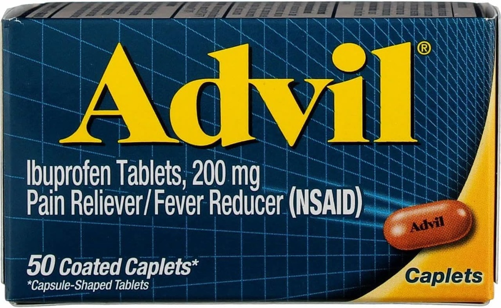 Advil smerte Reliever/Fever Reduser 200 mg belagte tabletter 50 ea (pakke med 6)