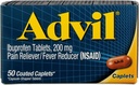 Advil smerte Reliever/Fever Reduser 200 mg belagte tabletter 50 ea (pakke med 6)