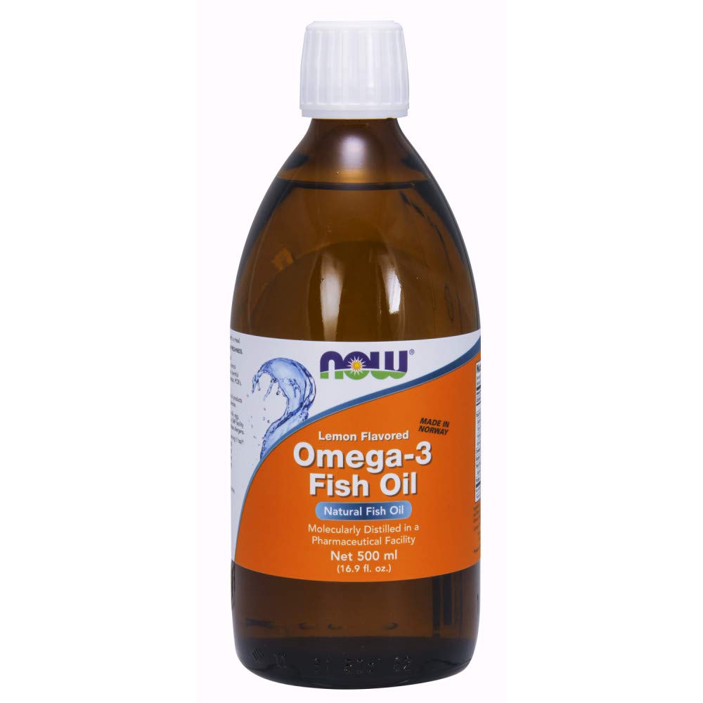 NU Kosttilskudd, Omega-3 Fish Oil væske, molekylær destillert, sitron flavored, 16,9-Ounce