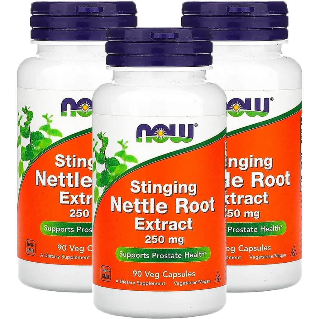 Nå Mat Stinging Nettle Root Extract 250 mg, Veg-Capsules, 90-talls (pakke med 3)