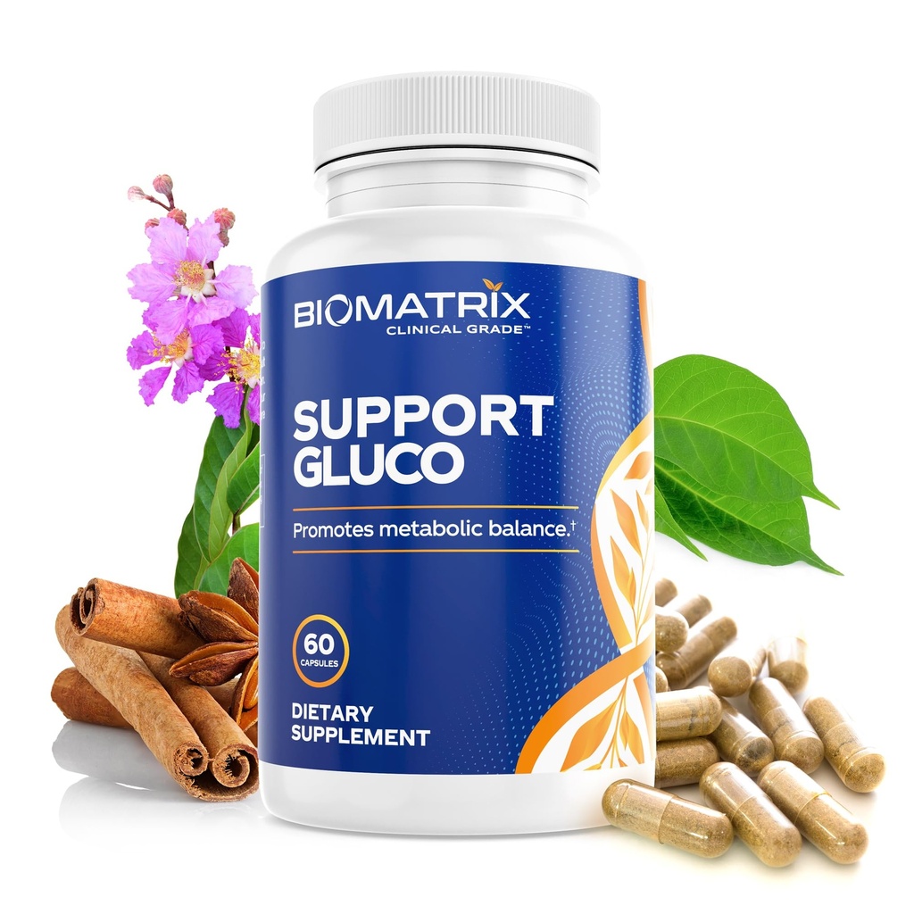 Biomatrix metabolisme Supplement for menn og kvinner, kanel, Gymnema, Lipoic Acid, Vanadyl Sulfat, Chromium Picolinat, Bitter Melon (60 kapsler)