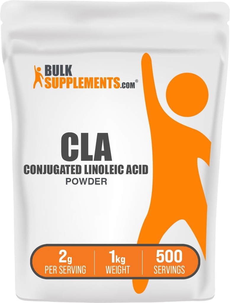 BulkSupplements.com konjugert Linoleic Acid pulver - CLA Supplement, ernæringskosttilskudd - Glutenfri, 2g Per Serving, 1kg (2,2 lbs) (Pack of 1)