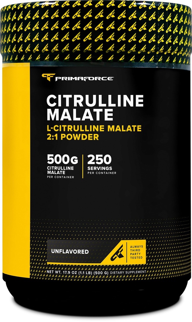 PrimaForce L-Citrulline male pulver, uslavored, 500 gram - Vegan, ikke-GMO