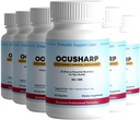 Ocusharp Vision Helse Formel med Zeaxanthin, Lutein, Bilbær Exrtrakt, Eyebright og mer - Eye Vitamin Supplement, 60 kapsler (6)