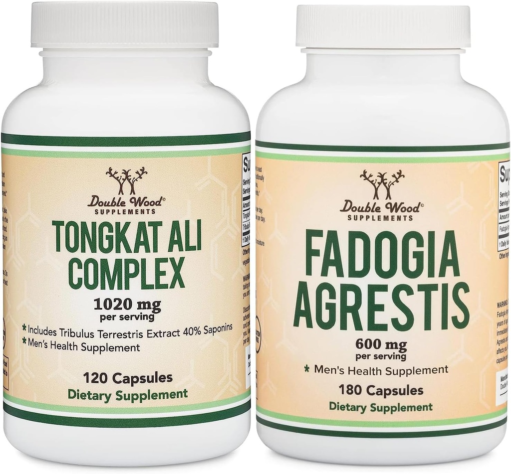 Double Wood Supplements Tongkat Ali og Fadogia Agrestis Bundle - Menns helse og atletisk ytelse