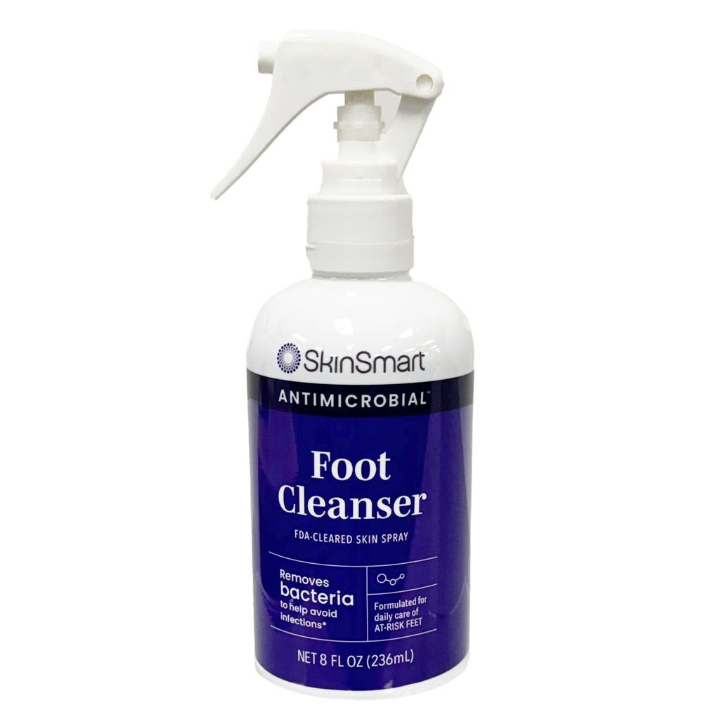 SkinSmart Daily Foot Cleanser for At-Risk Føtter, fjerner bakterier for å bidra til å unngå infeksjoner, 8 ounce Spray