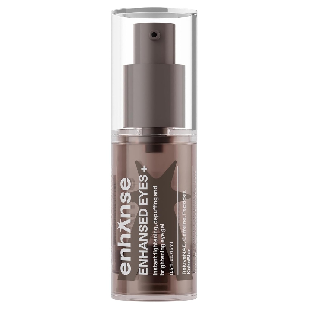 Under Øye Gel for menn, Koffein Øyekrem, Peptider, RejuveNAD, Øyeblikklig Tightening, Brightening, Depuffing for Under Øyeposer, Blur Fine linjer og mørke sirkler, 0,5 Fl Oz