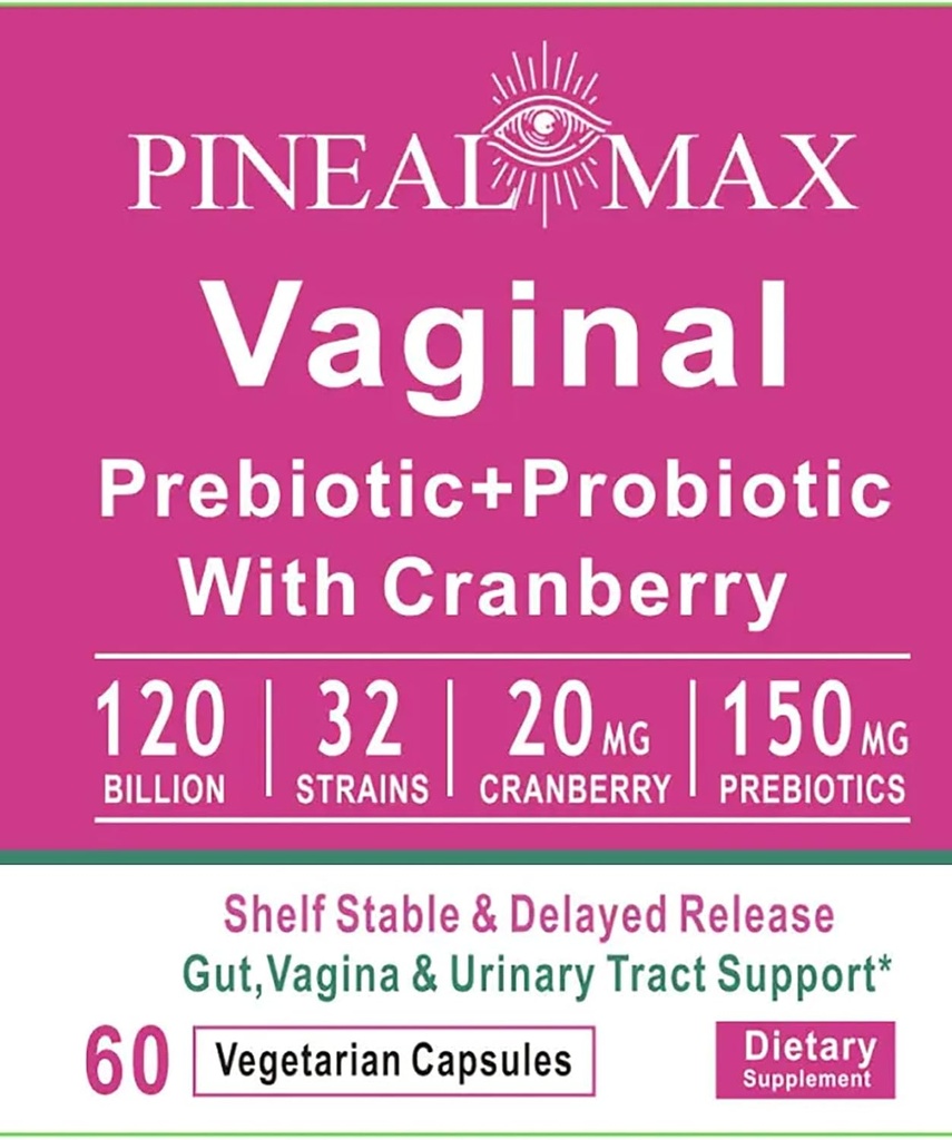 Vaginal Prebiotic+Probiotic med Cranberry, 120 milliarder CFU, 32 Strains, 150 mg Prebiotika