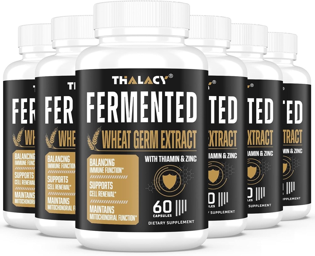 Spermidine Supplements 13 mg - 1300 mg hvete Germ Extract Capsules Potent Formel med høyere Spermidine innhold og sink for sunn aldring, daglig immunsystem og cellefornyelse (6 pakke)