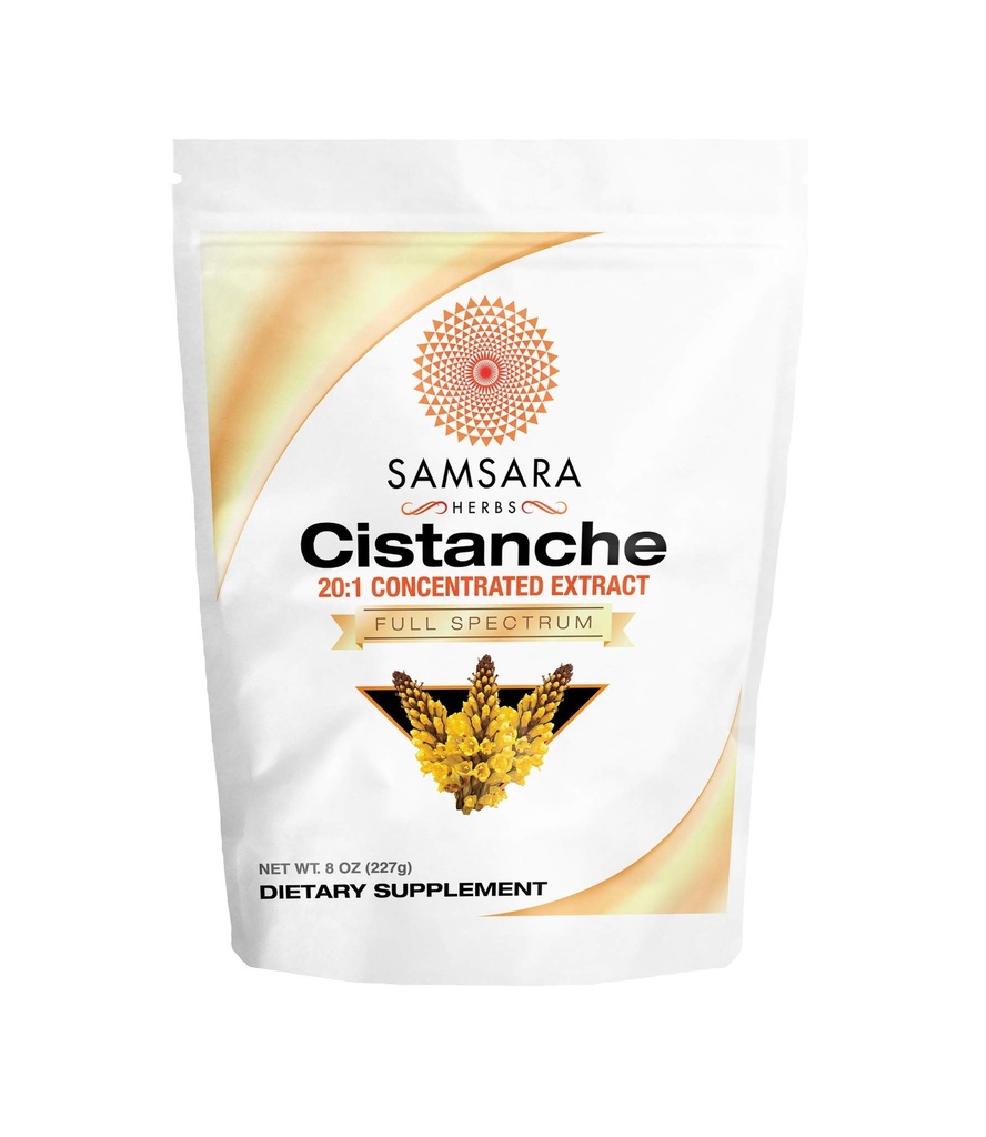 Samsara Herbs Cistanche Extract Powder (8oz) 20:1 Konsentrasjon - laget i USA - 3rd Party testet - Styrke, Vitality & Mood (stor 2950mg Servering)