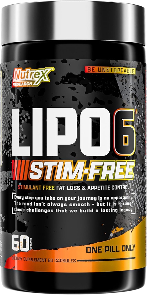 Nutrex forskning Lipo6 stimulant gratis vekttap og aptit suppressant kost piller - termogene Belly fettforbrenner, bekjempe kravinger, øke metabolisme – 60 serveringer