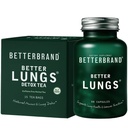 Betterbrand Bedre Lungs Helse Pack - BedreLungs & BetterLungs Detox Tee Bundle - daglig ansvarlig helsetilskudd - 15X Herbal Te poser + 60 Kapsler