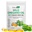 Olje av Oregano med svart frøolje, organisk Oregano olje softgels, Oregano oljekapsler organisk,Non-GMO, Glutenfri,120