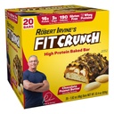 FITCRUNCH Protein Bars, Snack Størrelsespakke, Glutenfri, laget med Whey Proteiner (20 Snack Størrelsesstaker, Peanut Smør)