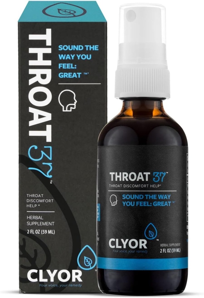 CLYOR THROAT37 – Naturlig Sore Throat Relief Spray – Naturlig Herbal Supplement