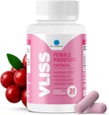 Dr. Robaina Women’s Daily Vaginal Probiotic + Cranberry & Pineapple, 5 B CFU Lactobacillus (rhamnosus, reuteri, gasseri, crispatus), pH Balance & Odor Control, Vitamin C & B-12, 30 Vegan Kapsler
