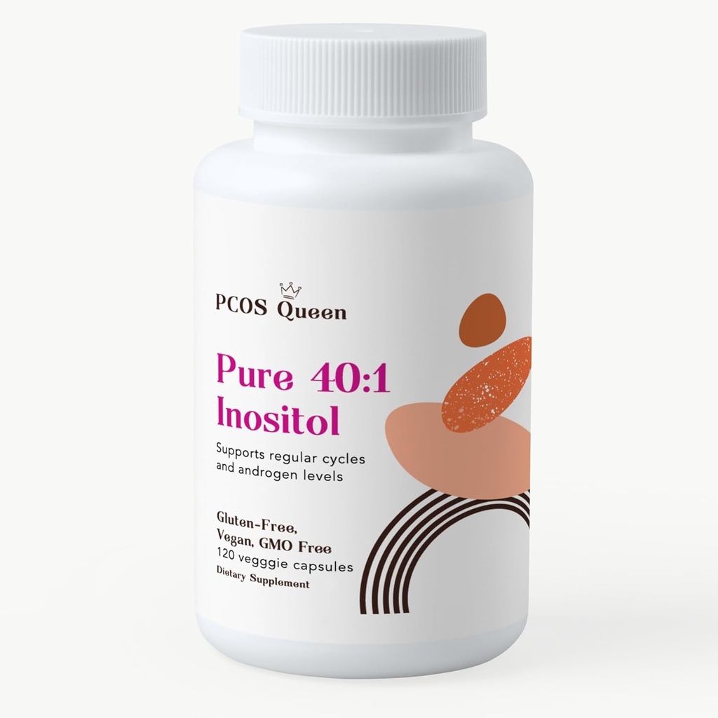 Ren 40:1 Inositol - Myo + D-Chiro Inositol Supplement - for kvinner med fruktbarhet, hud og menstruasjonssyklus behov - 1 flaske