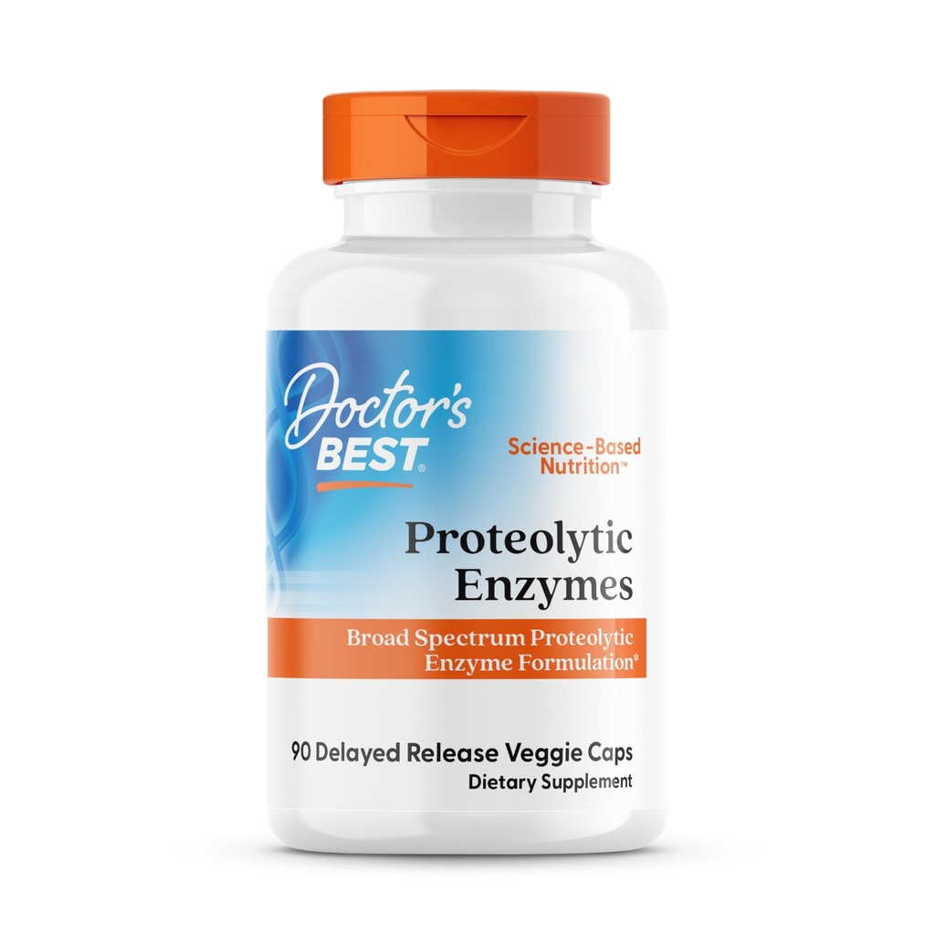 Doktorens beste Proteolytiske Enzymer Supplement for menn og kvinner - støtter Protein Digestion, Caps for Digestive Wellness, Bromelain, Protease, & Papain Blend, støtter Metabolic Helse - 90 Veg Kapsler