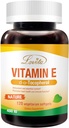 Lovita vitamin E 400 IE Softgels, Naturlig vitamin E 268 mg (som D Alpha Tokopherol), Vegansk vitamin E for sunn hud, hår, negler og immunsystem støtte, 120 vegetariske softgels