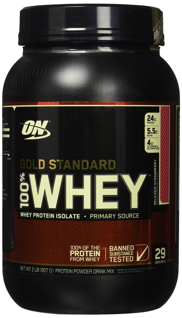 Optimum Ernæring Gull Standard Whey Delicious Jordbær - 2.07 lbs