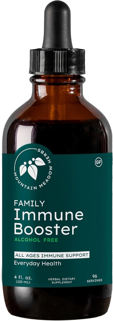 Mountain Meadow Urter Familie Immune Booster Ekstrakt med Sambucus Elderberry og Echinacea | Optimal Immune Support for hele familien | Tinktur, 4 oz