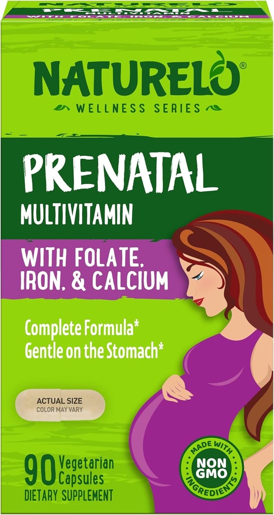 Naturelo, Prenatal Multivitamin Kapsler, 90 count