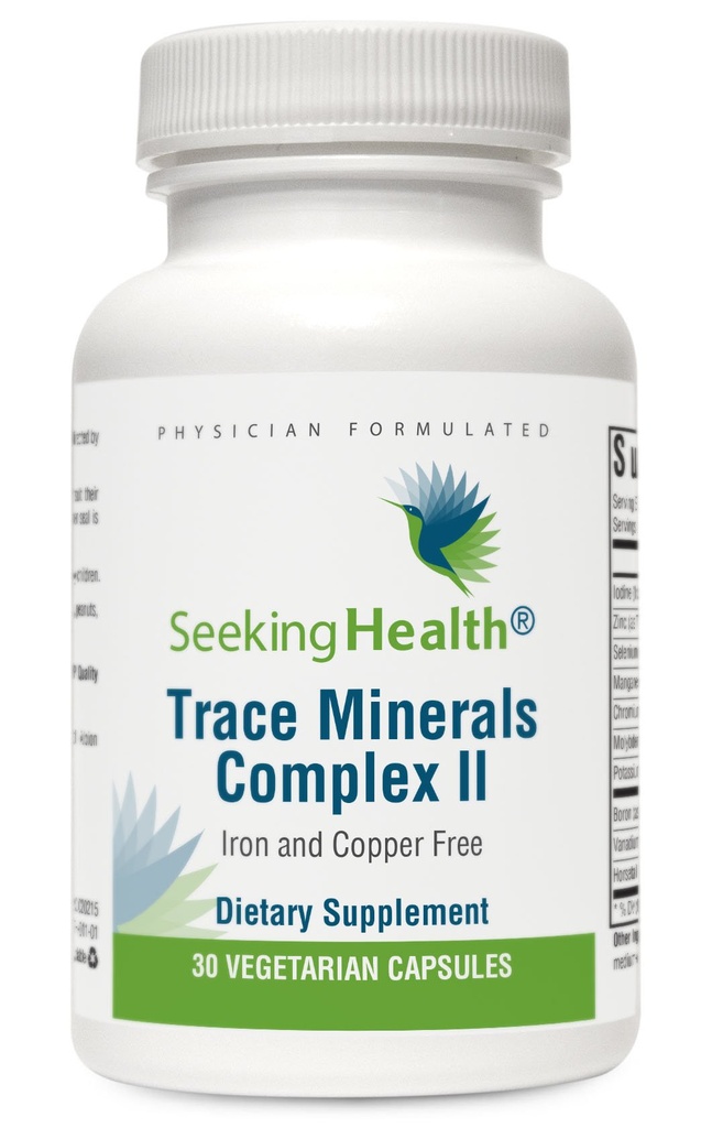 Søker Health Trace Minerals Complex II - Immune Helse og Hjerne Helse Supplement med sink og selen - Kobber- og jernfri formel - Energi, hud og hår støtte Supplement - 30 kapsler