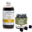 Herbal Supplement Syrup & Gummies Bundle - En 16oz flaske Elderberry Syrup med Honning & 7oz Original Elderberry Gummies laget av bare organiske ingredienser i USA