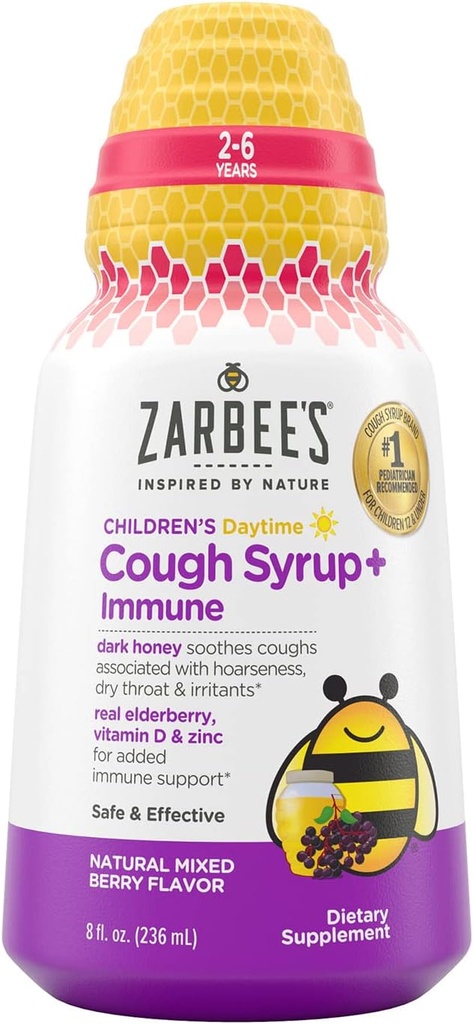 Zarbees Kid's Cough + Immune Day- 8oz