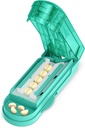 En PIX Piller Splitter for små og små piller, medisin Cutter for å kutte flere piller på en gang i halv, kutt for liten eller stor pille med skjult Sharp rustfritt stål Blade, Cyan