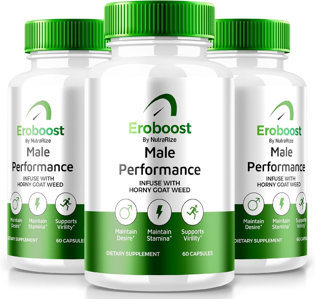 (3 Pack) Eroboost Supplement for menn, Eroboost Mann Supplement, Daglig ernæring for å støtte Peak ytelse og generell velvære, Offisiell Ero Boost Formula anmeldelser (180 kapsler)