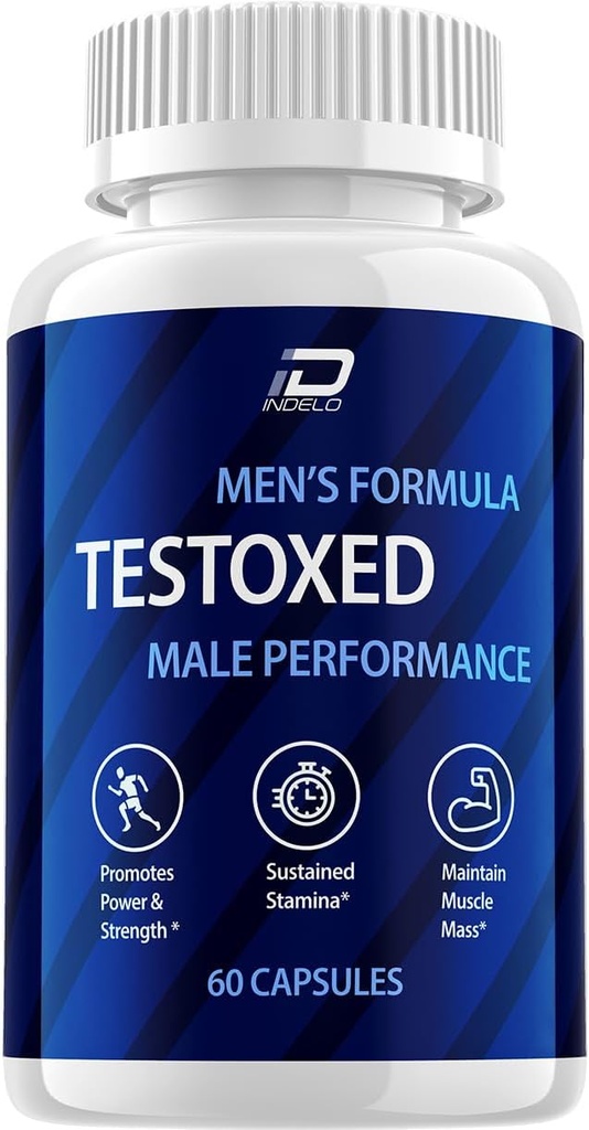 Testoksed kapsler Supplement, Testoksed avanserte menn velvære støtte, Offisiell testoksed maksimal styrke energi ytelse, Testoksed Premium Dietary Formula vurderinger (1 pakke - 60 kapsler)