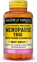 Mason Naturlig Menopause Trio: Svart Cohosh, Flaksfrø, & Soja (utvidet release) - Kan allevigere Hot Flashs & Night Sweats*, støtter sunn hormonbalanse*, 30 Caplets