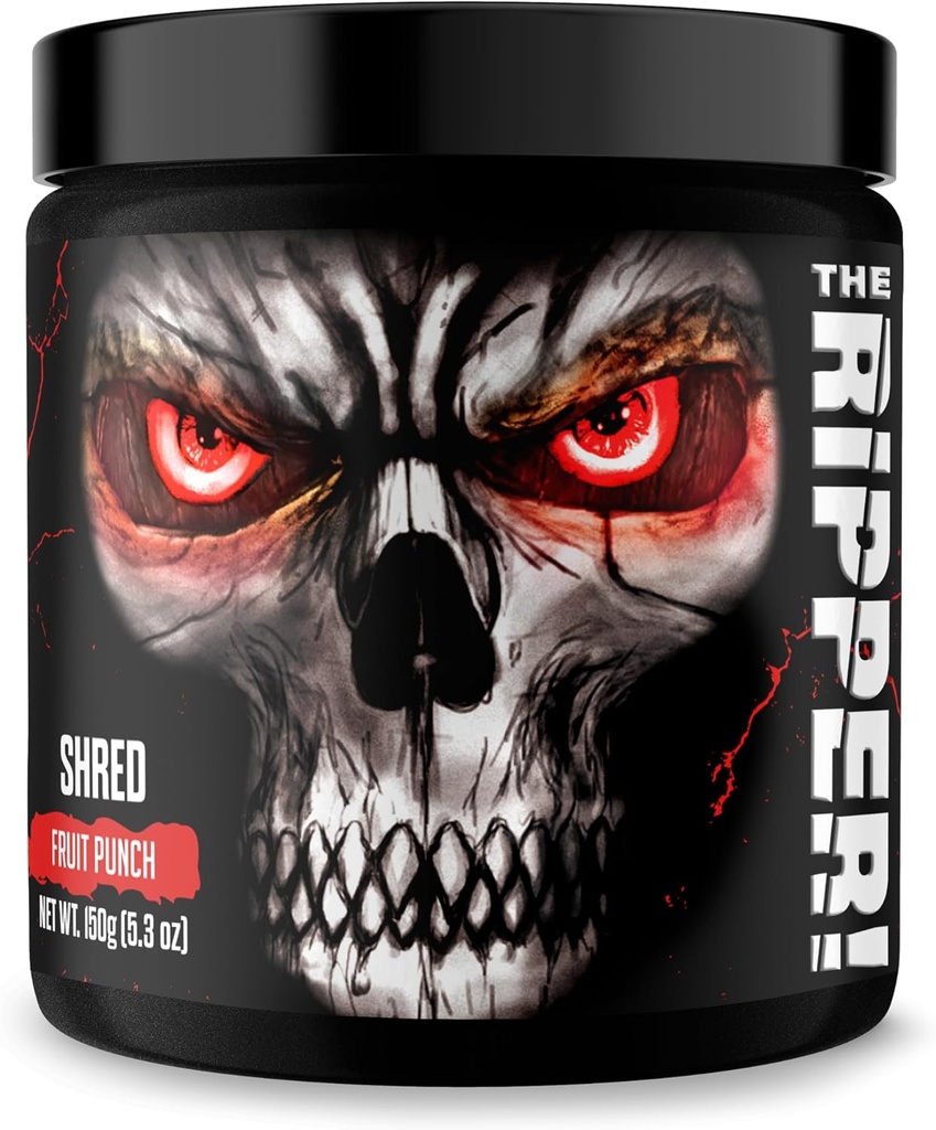 JNX SPORTS The Ripper! Shredding Thermogenic fettforbrenner - Fruit Punch 30 serveringer | Avansert rask fungerende termogen pre-workout, Appetite pressemiddel for menn og kvinner