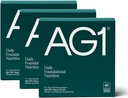 AG1 Atletisk Grønn Grønn Powder Supplement, Forbedre Gut Helse, Multivitamin, Probiotiske, Glutenfri, Vegansk og Keto Vennlig, 75 Vitaminer (Travel Packs, 15 Count) - Klassisk Formula
