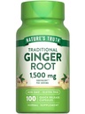 Naturens Sannhet Ginger Root Capsules | 1500mg | 100 greve | fra Ginger Root Extract | Ikke-GMO og Glutenfri Supplement