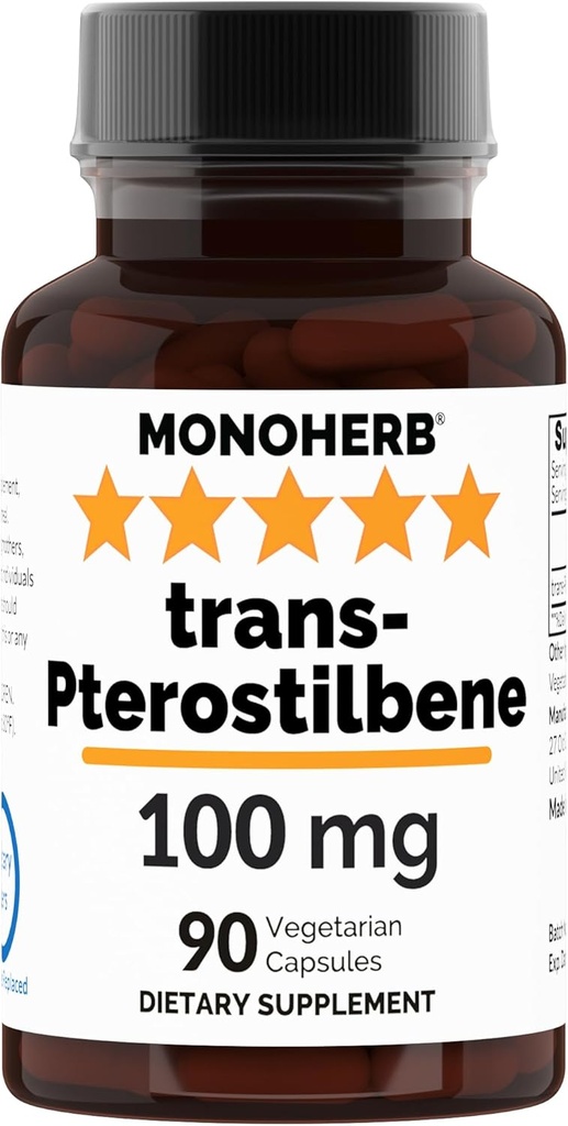 MONOHERB Trans-Pterostilbene 100 mg per kapsel - 90 vegetariske kapsler