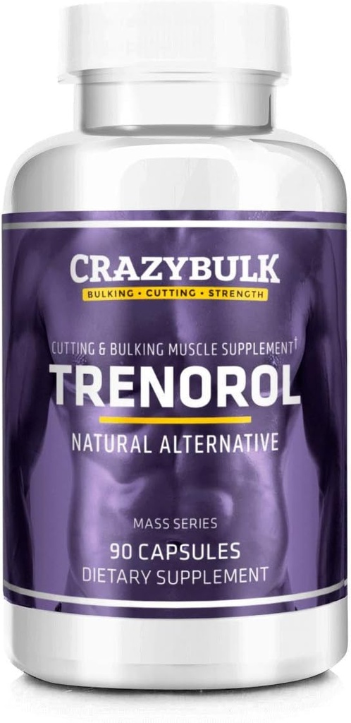 Trenorol naturlig bodybuilding Supplement for masse muskel gevinster, skjæring og bulking faser, styrke og betinging (90 kapsler)