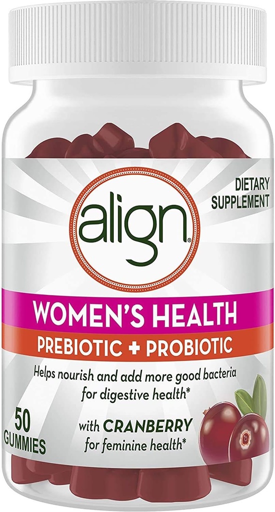 Juster kvinners prebiotiske probiotika Supplement Gummies, Cranberry 50 Ct