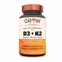 dyrke vitamin D3 K2 w/MCT Olje - 10.000 IE D3, 100 mikrog K2 MK7, Kalsium, sink, bioperin, magnesium for overlegen absorpsjon - 60 kapsler