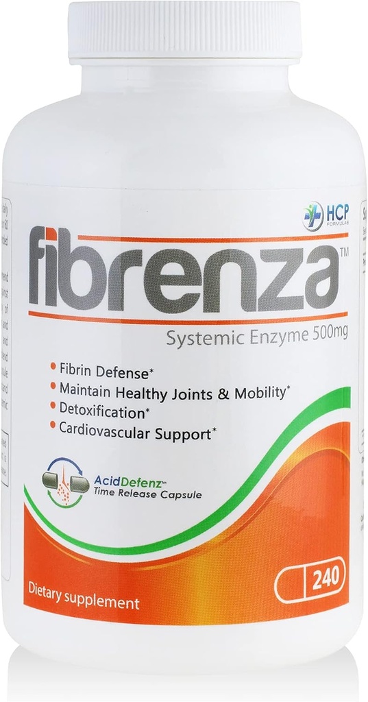 Fibrenza - Systemisk Enzyme Kompleks med Fibrinolytiske og proteolytiske Enzymer - Dietary Supplement - 240 Caps