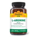 Country Life L-Arginine Caps med vitamin B-6, 500 mg, 200 Vegan Capsules, sertifisert Glutenfri, sertifisert Vegan