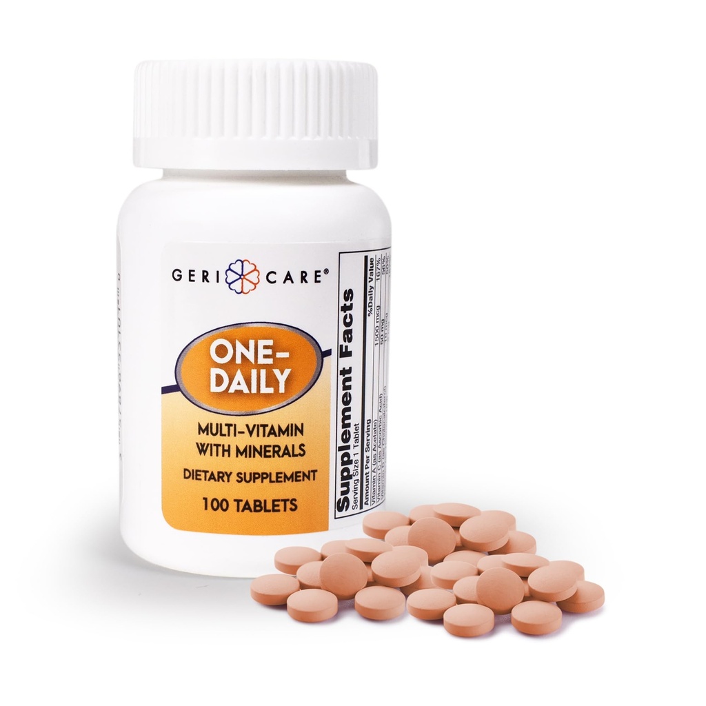 En-daglig multivitaminer med mineraler for menn og kvinner (100 tabletter) ved GeriCareopprett høy potens multi-vitamin og multimineral kosttilskudd for immunisme, energi, komplett daglig ernæringsstøtte