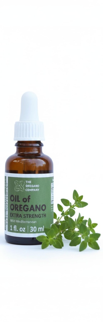 OREGANO COMPANY-olje av Oregano 1 fl. oz 30 ml, 90+ Carvacrol, Ekstra styrke, flytende, vegetarisk, ikke-GMO, Glutenfri dråper, sesongfri dråper, naturlig, Edible Food Grade, Aceite De Oregano
