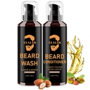 Beard Vaske og balsam for menn - Soften og Hydrate med Argan & Jojoba olje - Kontrollerer Dandruff & Kyling for en frisk, glatt og Tangle-fri Beard - 2-Pack (4oz hver)