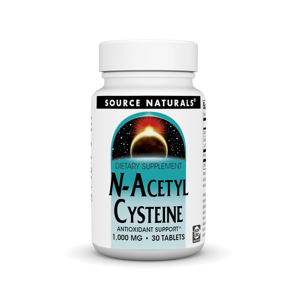 Kilde Naturals N-Acetyl Cysteine Antioksidant Støtte 1000 mg kosttilskudd som støtter pustende helse * - 30 tabletter