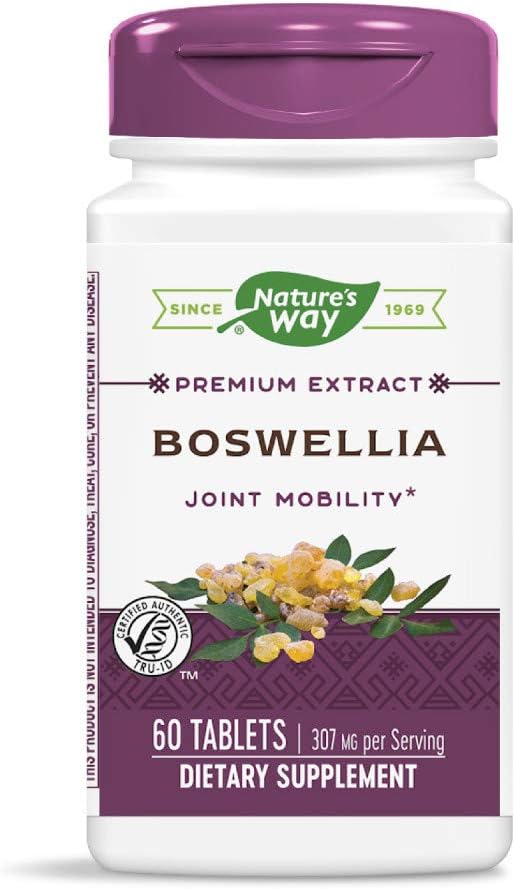 Naturens måte Standardisert Boswellia, 40% Boswellic Acids per servering, TRU-ID-sertifisert, vegetarisk, 60 tabletter, pakke med 2